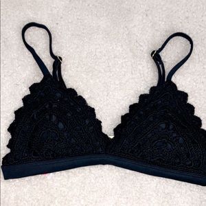 Black crochet Bikini top